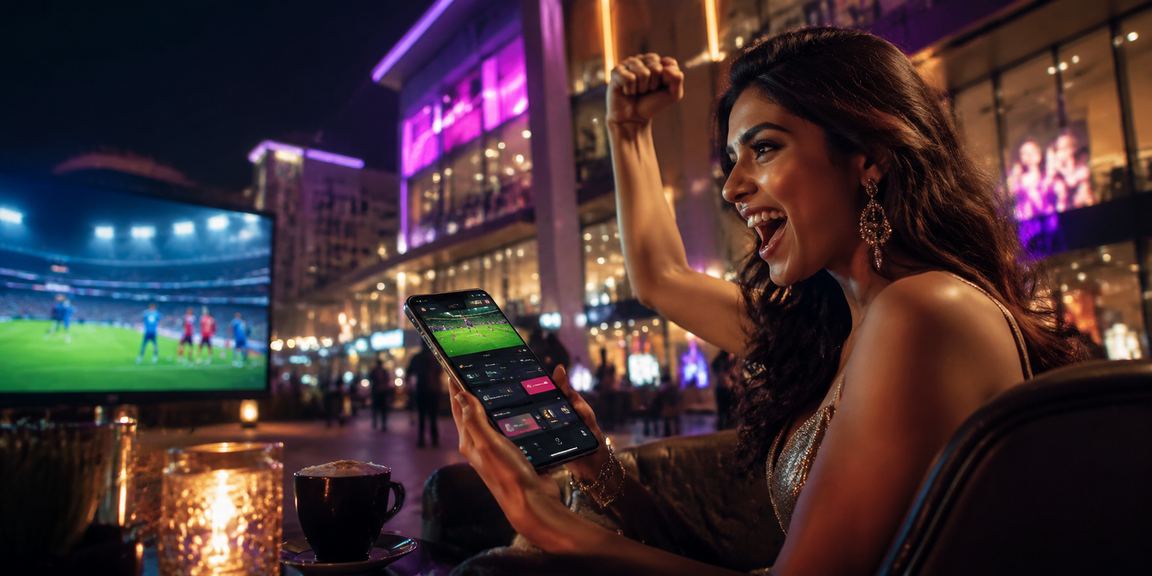 Delhi enthusiast enjoying betting with Bollywood themed surroundings