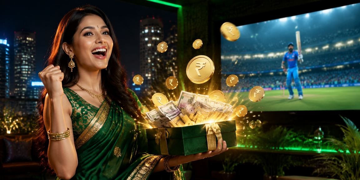 Vibrant casino entertainment scene in traditional Indian saree