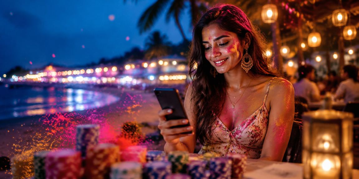 People enjoying sports betting during Holi festival in India